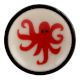 Red Octopus Ceramic Furniture Knob