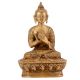 Sitting Brass Buddha In Dharma ChakraÂ Mudra
