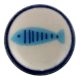 Turquoise Fish Flat Ceramic Wine Stopper