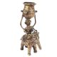 Brass Figurine of Elephant Rider Candle Holder