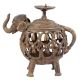 Tribal Brass jali Elephant Candle Stand