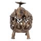 Tribal Brass jali Elephant Candle Stand
