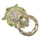 Lion Head Brass Painted Patina Towel Ring/Door Knocker