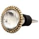 Clear Wheel Glass And Metal Wine Stopper