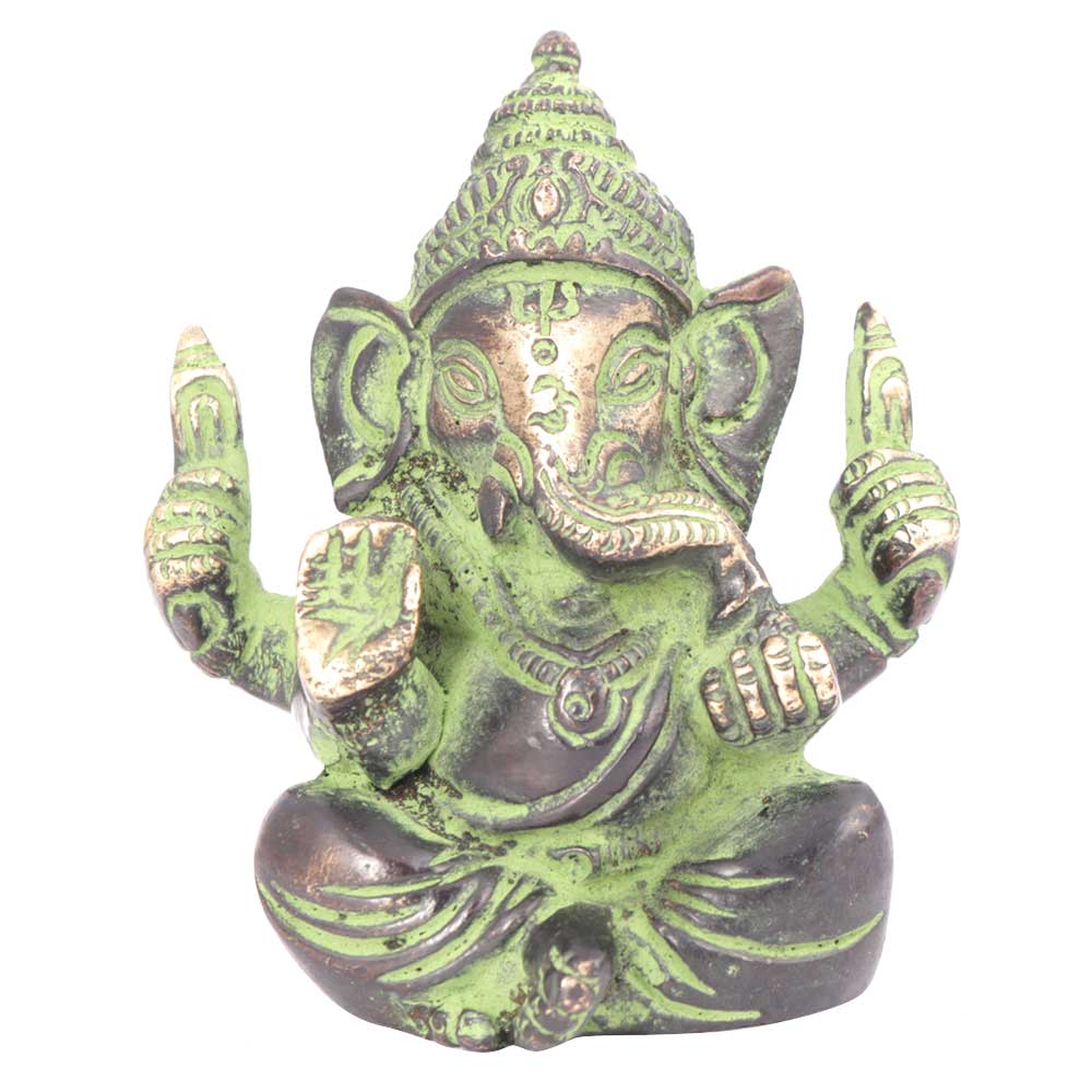 Brass Ganesha Murti Sitting Statue