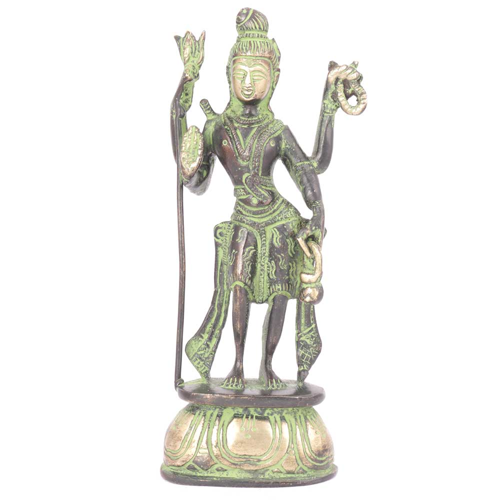 Brass Lord Neelkantha Carved Shiv Figurine