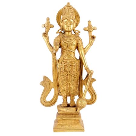 Lord Vishnu Brass Statue Standing