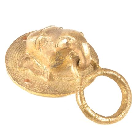 Brass Elephant Face Door Knocker