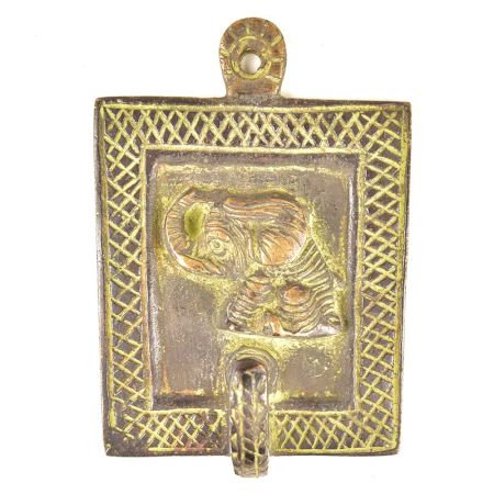 Brass Small Tribal Animal Framed Wall Hooks