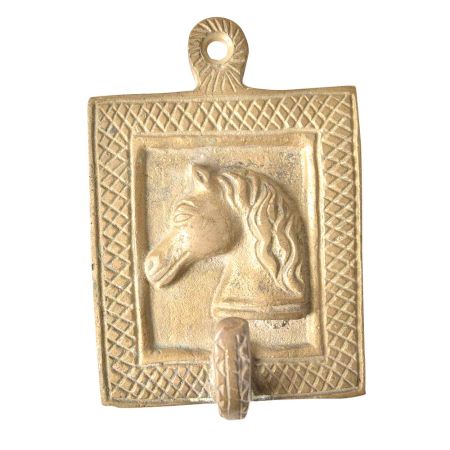 Brass Rugged Horse Face Wall Hooks