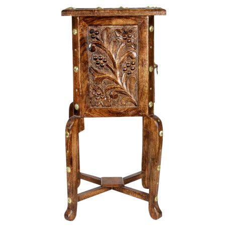 Wooden Hand Carved Side Table
