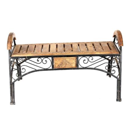 Wood & Iron Cum End Table Stool