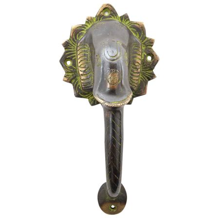 Brass Metal Elephant Face Door Handle