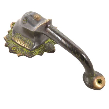 Brass Metal Elephant Face Door Handle