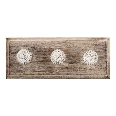 Clear Paneled Sides Glass Wooden Hooks