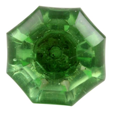 Green Octagon Shape Glass Wine Stopper