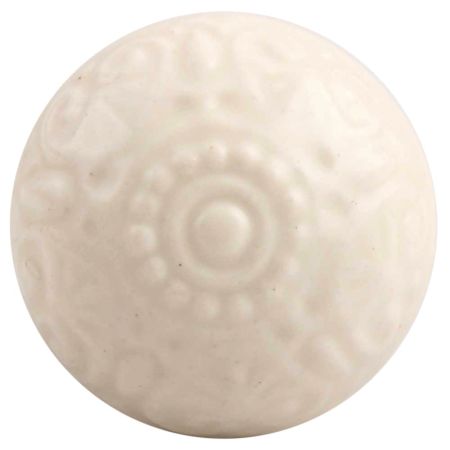 Cream Ceramic Floral Wine Stopper