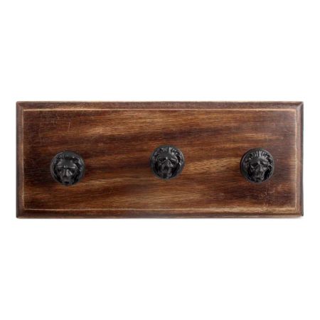Black Lion Metal Wooden Hooks