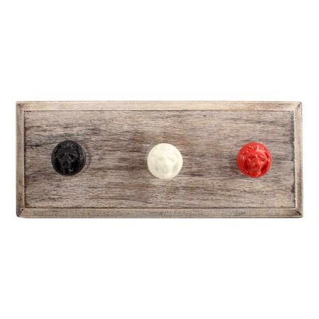Mixed Lion Metal Wooden Hooks