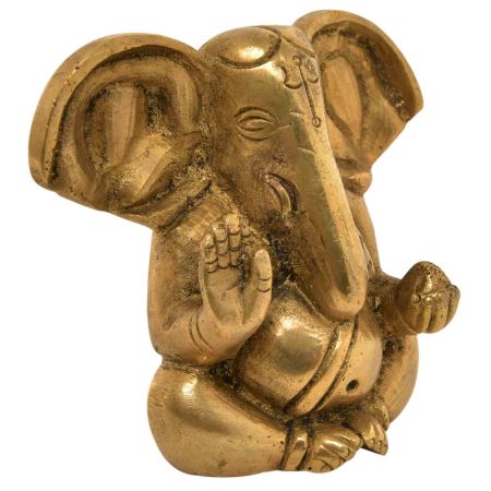 Brass Baby Ganesha Statue