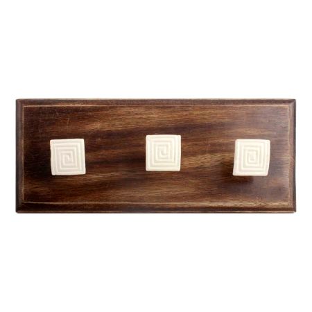 Cream Restoration Metal Wooden Hooks