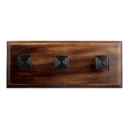 Black Restoration Metal Wooden Hooks