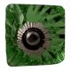 Green Glass Square Cut Cabinet Knob Online