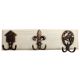 House Fleur De Lis Horse Iron Wooden Hooks