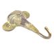 Brass Tribal Elephant Face Single Wall Hooks