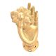 Brass Mudra with Flower Door Knob or Pull