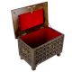 Handcrafted Carved Mango Wood Chest With Latch