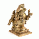 Ganesha with Consorts Riddhi and Siddhi Brass Statue
