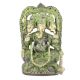 Brass Three Headed Ganesha Sculptureï¿½with Patina