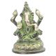 Brass Ganesha Sitting Idol with Patina