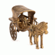Brass Single Horse Chariot Brass Sculpture