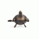 Brass Patina Rich Engraved Turtle Storage Box