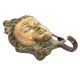 Green Brass Statue Wall Hooks of Lord Shiva Face Sculpture