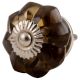 Smoky Melon Glass Cabinet Knob