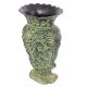 Embossed Bronze Flower Vase with Flower Design