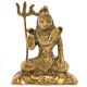 Rustic Brass Lord Shiva Meditation Statue