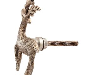 Silver Swamp Deer Brass Dresser Knobs