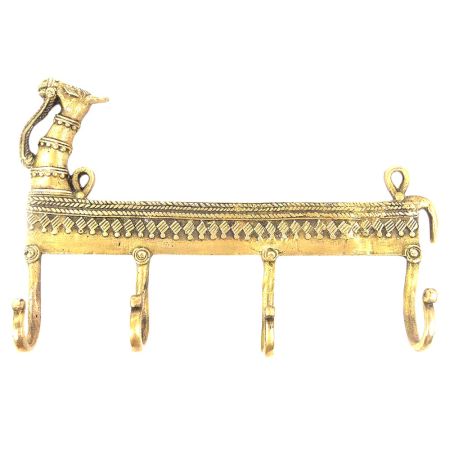 Handcasted 4 Brass Camel Head 4 Wall Hooks