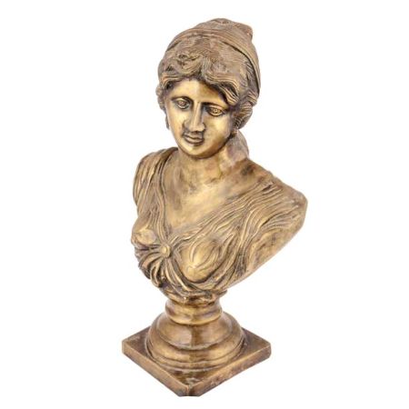 Bronze Sculpture Lady Bust StatueÂ 16.14 inches