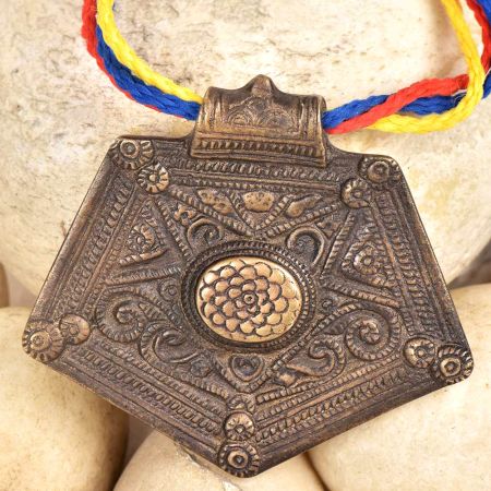 Bronze Pendant Pentagon Shape