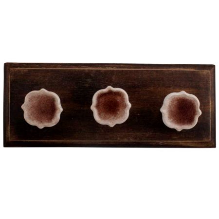 Brown Soil Ceramic Wooden Hooks