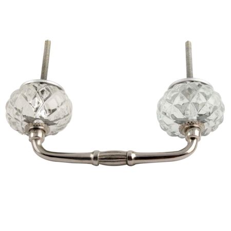 Clear Beautiful Fine Cut Glass Bridge Handle