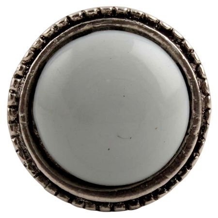 Grey Wheel Floral Glass Wine Stopper