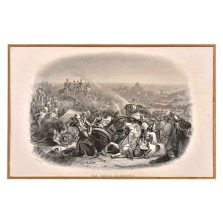 Lithograph The Battle Of Meeanee, Hyderabad, Andhra Pradesh, India