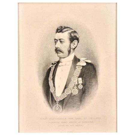Lithograph Of Honorable Earl Of Zetland