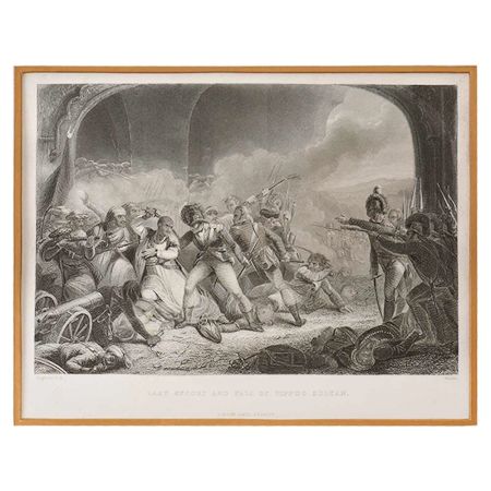 Lithograph On The Last Effort And Fall Of Tippoo Sultan